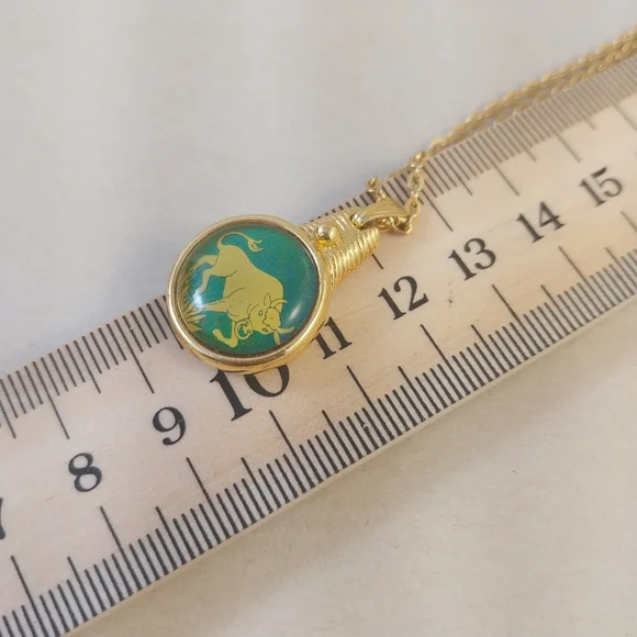 Gold Buffalo Pendant Necklace - Picture 8 of 15